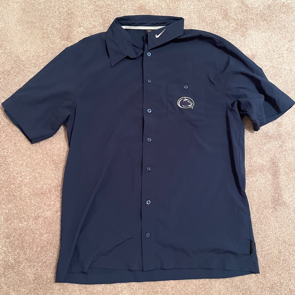 Penn State Men’s Nike Dri Fit Button Down Short Sleeve Short